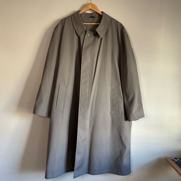 Oleg Cassini Signature Collection Thermolite All Weather Trench Size 52 Long - Picture 1 of 7